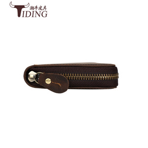 Cartera Larga de Cuero Crazy Horse para Hombre, Color Marrón Oscuro, con Cierre, Estilo Vintage para Negocios, Cartera Resistente de Cuero Vacuno 4007 - Product Image 4