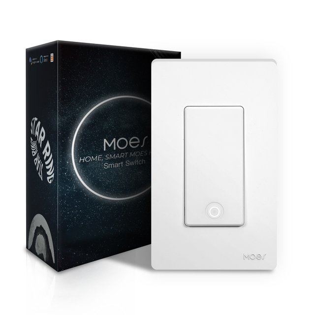 MOES WiFi Tuya US Smart Light Wall Touch Switch Smart Life/Tuya 3 Way Remote Control Glass Smart Switch Work with Alexa google