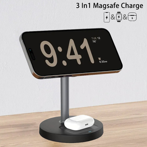 Cargador Inalámbrico Magnético con Soporte Ajustable para <span class=keywords><strong>iPhone</strong></span> 16/15/14/<span class=keywords><strong>13</strong></span> <span class=keywords><strong>Pro</strong></span> Max, iWatch y Airpods, Carga Rápida de 15W - Product Image 3