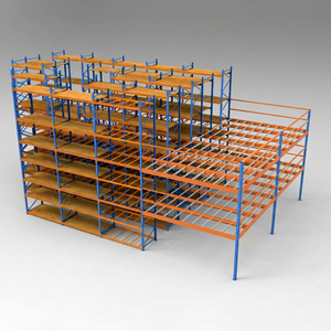 Industrial Prefabricated Mezzanine Rack 1-5 Layers Heavy Duty Corrosion Protection Warehouse <b>Storage</b> <b>Racking</b> Steel Q235 Shelf - Product Image 1