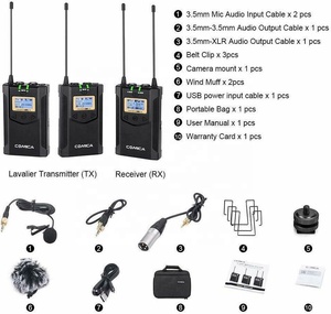 Micrófono Inalámbrico <span class=keywords><strong>COMICA</strong></span> CVM-WM100 PLUS UHF de 48 Canales Mono/Estéreo con Monitoreo en Tiempo Real para Cámaras DSLR, Cámaras y Teléfonos Inteligentes - Product Image 4