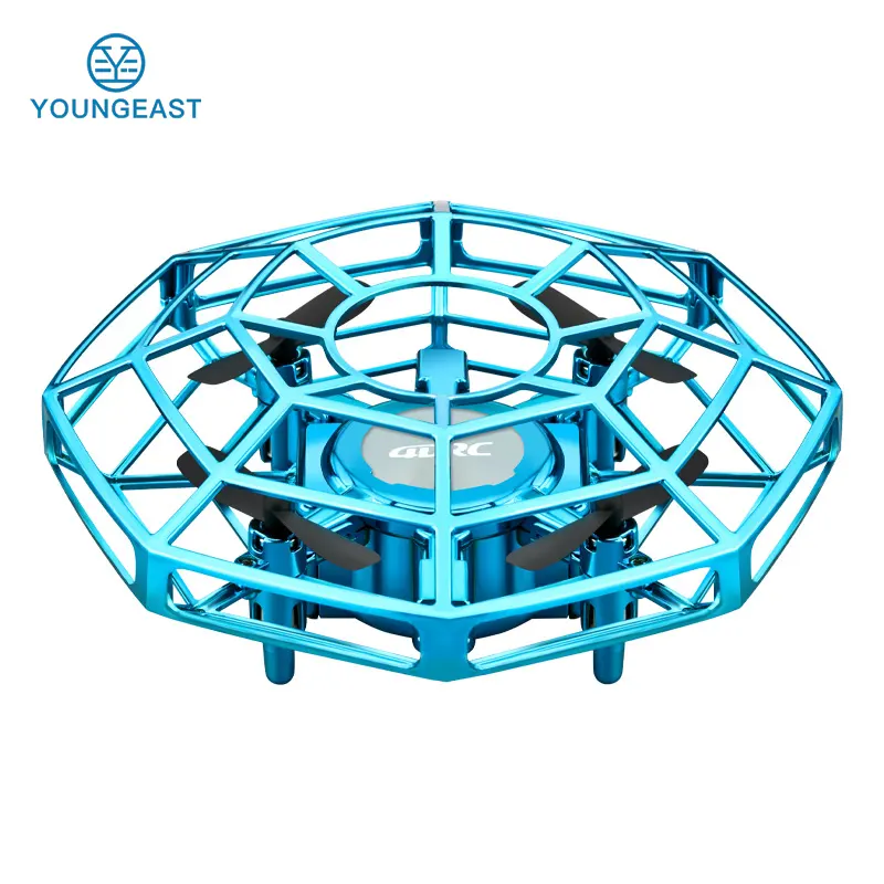 Mini Dron teledirigido con luces LED de color V3, 360, protección redonda, helicóptero