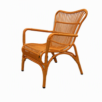 Fauteuil en rotin PE avec structure en aluminium pour les espaces de loisirs des patios, des complexes hôteliers et des villas