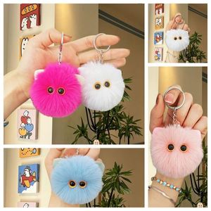 En gros, Porte-clés tête de chat en peluche mignon et moelleux, breloque de sac animalière Kawaii, ornement pour clés de <span class=keywords><strong>voiture</strong></span>, petit cadeau, pour stands et achats en gros - Product Image 2