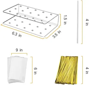 批发定制高级透明亚克力棒棒糖支架亚克力蛋糕流行支架派对展示