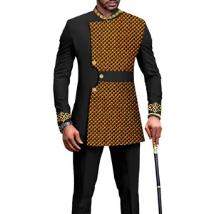 1534 Africano mens estilos 22 cores 2 peças tops africanos e calças vestido para homens africanos roupas terno dashiki