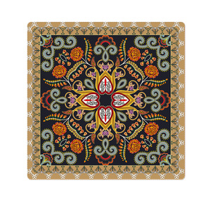 Purple square Flower Mahjong Mat with Retro Style Table Mat Is Suitable for Gaming and Features Quiet and Thick Construction - Product Image 3