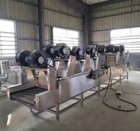 Doorlopende Transportband Luchtdroger Chips Fruit Groente Windstroom Koelmachine Proces Lijn Met Ventilatoren Dehydrator Blower