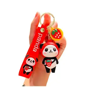 llavero defensa PVC+ABS PVC soft glue Soft Toy Heart Wholesale PU polyurethane acrylic paint Bear Custom Promotional Keychains