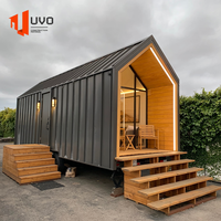Villa triangulaire préfabriquée moderne en acier à 2 chambres, petite maison mobile à ossature métallique pour bureau ou appartement
