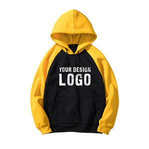 America Casual Patchwork Color Shoulder Oversized Men's Hoodie Customized Printed Plus Fleece Loose Sport Mens Hoodies - Product Image 6