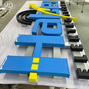 Lettre lumineuse personnalisée en acrylique avec <span class=keywords><strong>plaque</strong></span> arrière rigide pour enseigne de supermarché ou de magasin de proximité - Product Image 6