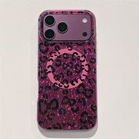 Étui de téléphone portable à imprimé léopard tendance pour iPhone 15 16 17 18 Pro 18 Pro Max, coque de protection magnétique IMD