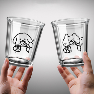 Copo de Vidro Estilo Coreano com Desenho Animado, Sem Alça e Sem Tampa, para Sucos, Bebidas, Sorvetes e Sobremesas - Venda Quente - Product Image 4