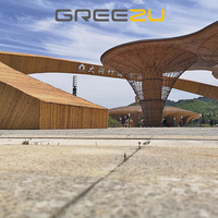 Maisons modulaires préfabriquées en bambou Hôtel et vila préfabriqués écologiques en bois de bambou Cabane en bois de bambou préfabriquée