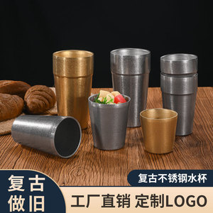 Retro 304 Stainless Steel <b>Mug</b> 180ML 260ML 300ML 350ML 450ML 550ML Durable Industrial Style Coffee Tea Beer Cup - Product Image 4
