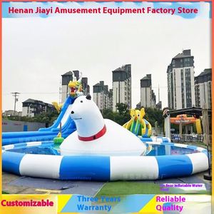 Piscine gonflable pour enfants, ours polaire, bonhomme de neige et panda, jeux aquatiques, parc aquatique, nuage rebondissant - Fabricant direct - Product Image 5