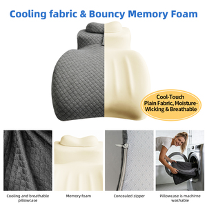 Oreiller ergonomique multifonctionnel en mousse à mémoire <span class=keywords><strong>de</strong></span> forme, <span class=keywords><strong>coussin</strong></span> lavable pour le sommeil, soutien du dos et soulagement des douleurs aux jambes, confort assis - Product Image 5