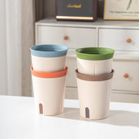 Vente en gros auto-arrosage intelligent petit pot de fleurs moderne en plastique Pot de fleur Pot pour jardin décoration de la maison