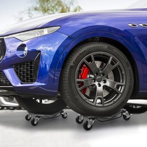 Chariots de manutention en forme de <span class=keywords><strong>V</strong></span> avec freins, chariot de manutention pour roues de voiture, chariot de manutention pour pneus, patins de manutention pour voitures, camions, remorques, motos, 16x12 pouces - Product Image 2