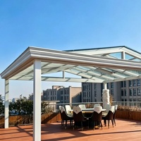 Gazebo en aluminium à surface mate givrée, résistant à la corrosion, écologique, avec revêtement en poudre, pour patio extérieur