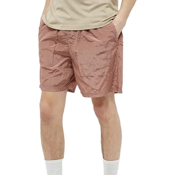 Shorts de natação masculinos 100% nylon de alta qualidade, roupa personalizada, cintura elástica tingida, shorts de nylon leve por atacado