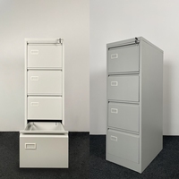 Armoire de classement verticale en métal à 4 tiroirs de haute qualité, personnalisable avec serrure centralisée pour la gestion des dossiers scolaires et de bureau