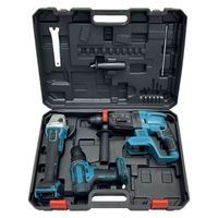 Offre professionnelle disponible pour le kit d'outils électriques combinés MKT, ensemble de 4 outils, perceuses sans fil 20V, batterie