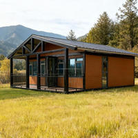 Maisons conteneurs préfabriquées extensibles à 2 étages, modernes, modulaires, étanches, 20/40 pieds, hôtels et bureaux de luxe, 2-3 chambres