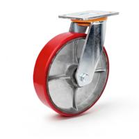 Roda Troli Industri Berbahan Polipropilena Tugas Berat dengan Inti Besi dan Lapisan PU, Ukuran 4-8 Inci, Senyap, Dilengkapi Rem Putar, Kapasitas Beban 270kg-480kg