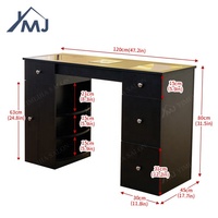 Table de manucure professionnelle avec aspirateur de poussière pour salon de maquillage et onglerie à vendre