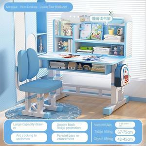 Ensemble bureau et chaise d'étude pour enfants, bureau en fer relevable pour petit appartement, chambre à coucher - Product Image 6