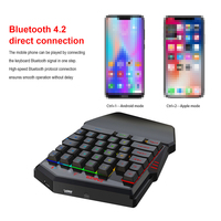 K99 Ergonomik RGB Mekanik Oyuncu Klavyesi ve Mouse Seti Tek Elle Kullanımlı Kablosuz USB Telefon Tablet İçin