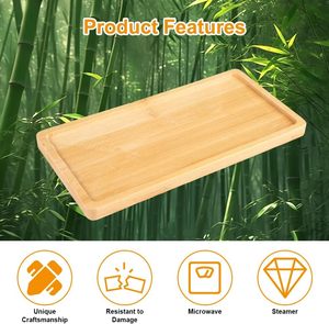 แพ็ค 6 ถาดไม้ไผ่ขนาดเล็ก, ถาดไม้ทรงสี่เหลี่ยม, ถาดไม้ขนาดเล็ก, <span class=keywords><strong>ของ</strong></span>ตกแต่ง, ถาดไม้ไผ่, ขนาดเล็กสำหรับขนมปัง, <span class=keywords><strong>ของ</strong></span>หวาน - Product Image 4