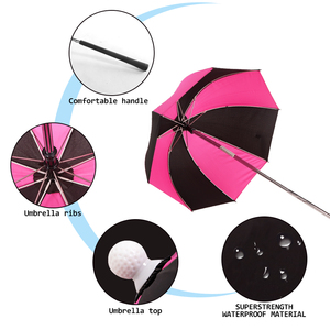 Portable club bag <b>umbrella</b> golf bag <b>umbrella</b> fiberglass ribs heavy duty rain sun protection to protect golf accessories - Product Image 5
