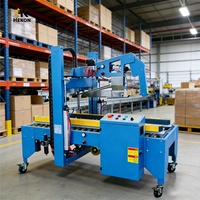 Scelleuse de cartons entièrement automatique HEKON avec détection adaptative de la taille et pliage du couvercle supérieur, machine à sceller les boîtes par ruban adhésif