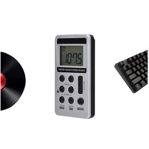 Radio de poche stéréo AM/FM 2 bandes avec écran LCD numérique, balayage automatique, mémoire 29 stations, rechargeable, pour le sport et la marche - Product Image 2
