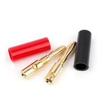 Konektor Steker Pisang Berlapis Emas 4mm untuk Kit Konektor Terminal Adaptor Speaker Audio Video