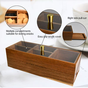 Boîte de stockage de collations en bois avec couvercle, boîte de rangement scellée pour collations multigrains de cuisine séchée - Product Image 5