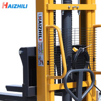 Haizhili Gerbeur semi-électrique pour camion à main 2T 3M Chariot élévateur hydraulique gerbeur électrique autonome de palettes à main