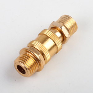 Vanne à boisseau sphérique en cuivre 1/2 pouce à double filetage externe pour compresseur d'air, fonctionnement à température normale - Product Image 2