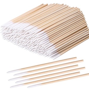 Hisopos de algodón Bonson para maquillaje permanente, 10 cm, con mango de madera, tres capas de algodón absorbente, para limpieza de tatuajes y maquillaje. - Product Image 2