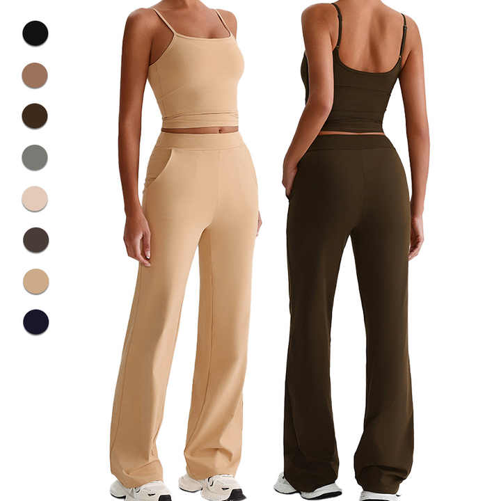 Yoga Trousers And Tops Two Pieces Set
