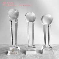 Trophée personnalisé vierge K9 Cadeau d'affaires/souvenir Golf Crystal Ball Glass Globe World Award