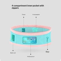 Sac banane unisexe sportif en nylon léger pour course à pied avec fermeture à cordon – Ceinture de sport multifonction pour fitness et yoga
