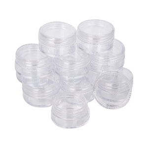 21817 Clear Plastic <strong>Storage</strong> <strong>Boxes</strong> <strong>with</strong> Rounded Screw <strong>Lids</strong> for Beads, <strong>Small</strong> Parts Jewelry Organizer - Product Image 2