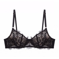 Set Bra dan Panty Renda Baru untuk Wanita, Ultra Tipis Tanpa Jahitan, Set Lingerie Renda Seksi, Bralette dengan Kawat Penyangga, Set Pakaian Dalam T-Back