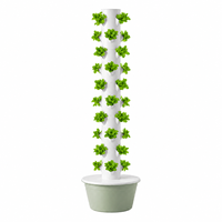 Tour de culture verticale pour serre commerciale, système hydroponique à 10 niveaux pour 40 plantes avec réservoir de 30L et pompe à eau