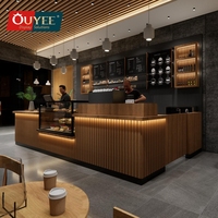 Comptoir de café moderne Ouyee, mobilier design pour salon de thé, décoration intérieure de magasin de bubble tea, comptoir de bar pour café