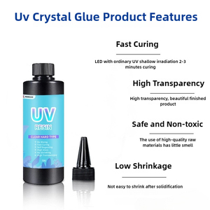 Tinggi viskositas kering cepat menyembuhkan cepat transparan kristal keras Uv epoksi lem Uv Resin untuk membuat perhiasan - Product Image 3